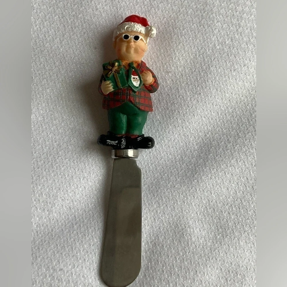 Boston Warehouse stainless China Christmas butter knives